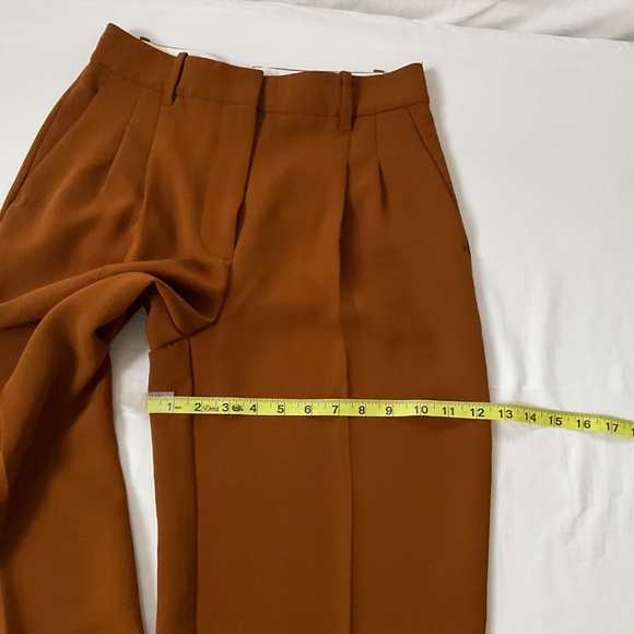 NWOT ARITZIA Wilfred Effortless Wide Leg Pants Size 6 Tall Rust - Picture 8 of 10